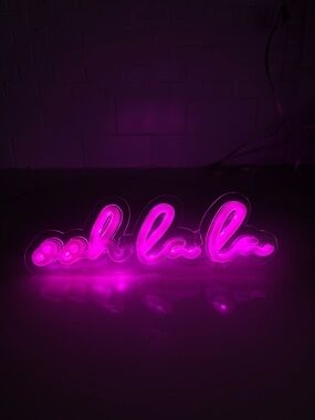 Ooh La La Pink Neon Sign
